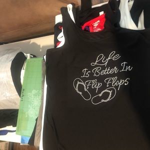 Tank top. Life is better in flip flops